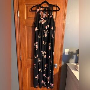 Floral Black Maxi Dress